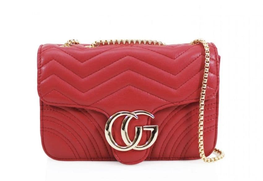 Gessy Designer Inspired Cross Body Handbag Red