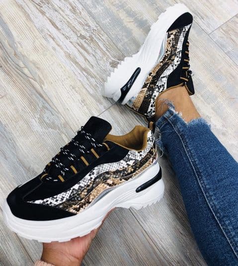 Snake Print Trainers