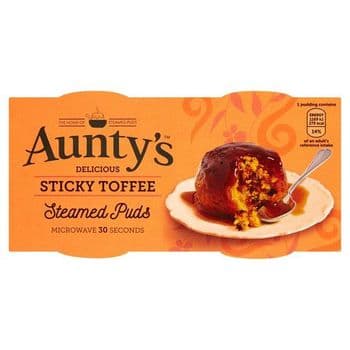 Auntys Sticky Toffee Puddings 2 X 95G