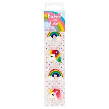 Baked With Love 10 Pack Unicorn Decorations