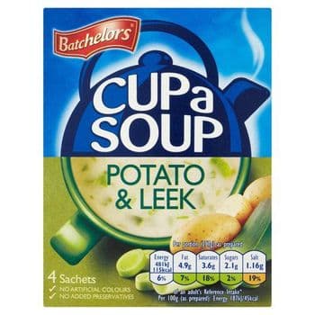 Batchelors Cup A Soup Creamy Potato & Leek 4S 107.4G