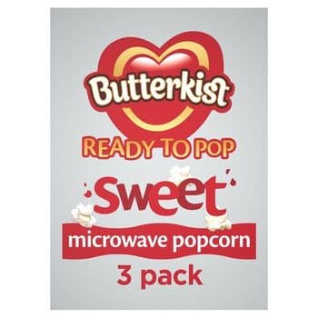 Butterkist Microwave Sweet Popcorn 3X60