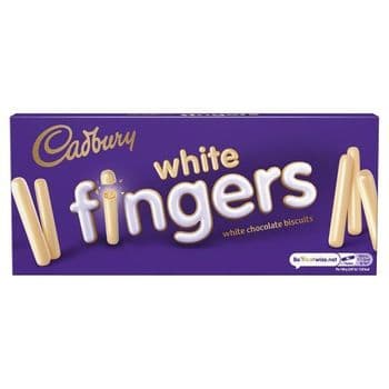 Cadbury White Chocolate Fingers Biscuits 114G