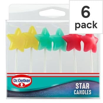 Dr Oetker Star Candles 6 Pack