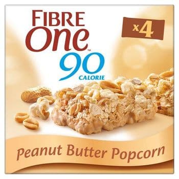 Fibre One Peanut Butter Popcorn Bars 4 X 21G