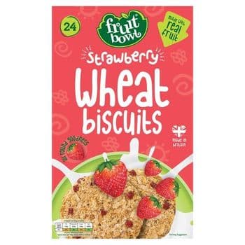 Fruit Bowl 24 Strawberry Wheat Biscuits 450G