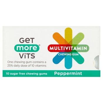 Get More Multi Vitamins Peppermint Chewing Gum 10 Pack
