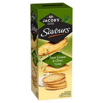 Jacobs Savours Sour Cream & Chive Thins 150G