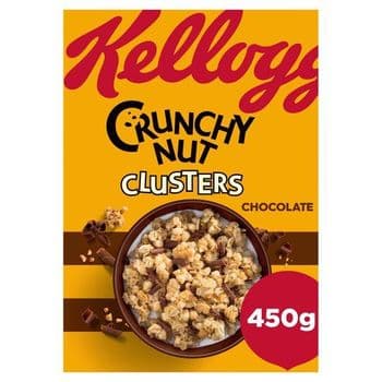Kellogg's Crunchy Nut Chocolate Clusters 450G