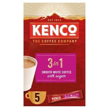Kenco 3 In 1 Instant Smooth White Coffee 5 Sachet 100G