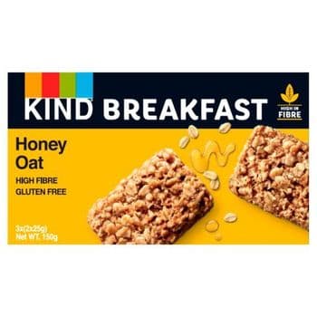 Kind Breakfast Honey & Oat Gluten Free Bars 3X2 Pack 150G