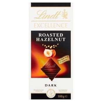 Lindt Excellence Roasted Hazelnut Chocolate Bar 100G
