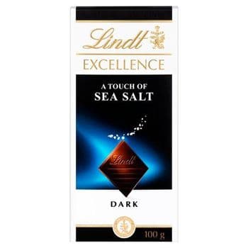 Lindt Excellence Touch Of Sea Salt Chocolate Bar 100G