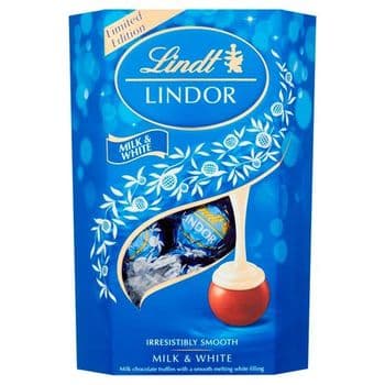 Lindt Lindor Milk & White Chocolate Box 200G