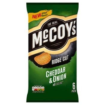 Mccoy's Cheddar & Onion Crisps 6X25g