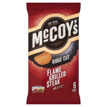 Mccoy's Flame Grilled Steak Crisps 6X25g