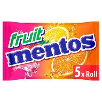 Mentos Fruit Che Wy Sweets 5 X 38 G