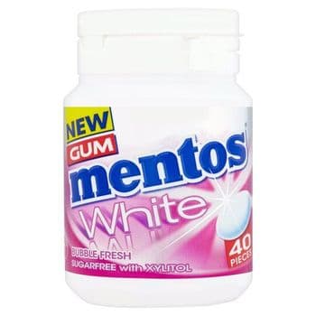 Mentos Gum White Bubble Fresh Bottle 60G