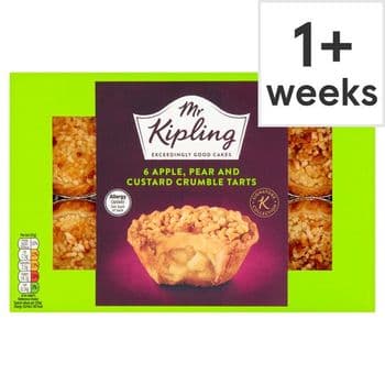 Mr Kipling 6Pack Apple Pear& Custard Crumble Tarts