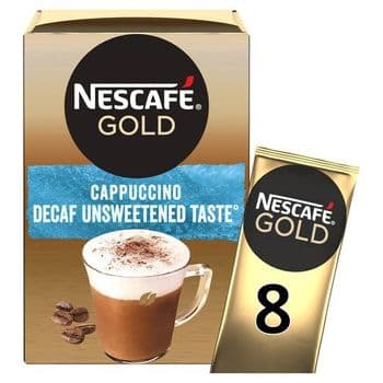 Nescafe Gold Cappuccino Decaffeinated Unsweetened 8 Sachets 120G