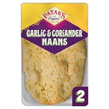 Pataks Garlic & Coriander Naan Bread 2 Pack