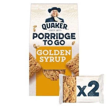 Quaker Porridge To Go Golden Syrup 2X55g