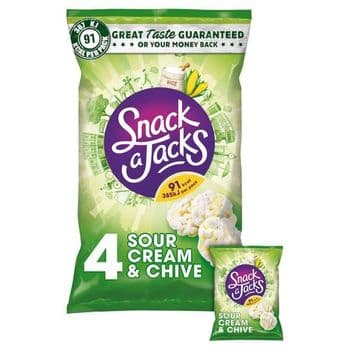 Snack A Jacks Sour Cream & Chive 4 Pack 88G