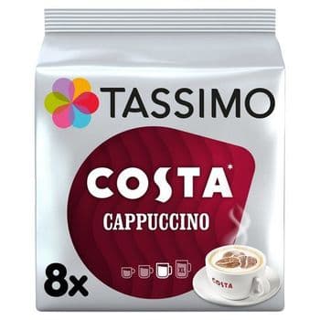 Tassimo Costa Cappuccino Coffee Pods 8 Serving 280G