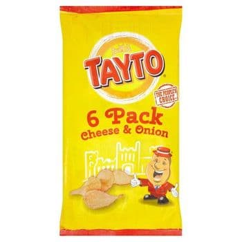 Tayto Cheese & Onion Potato Crisps 6S 150G