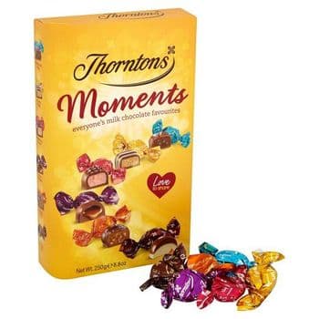 Thorntons Moments Chocolates Carton 250G