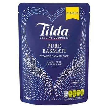 Tilda Pure Steamed Basmati Rice Classic 250G