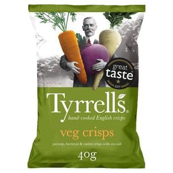 Tyrrells Mixed Root Vegetable Crisps 40G