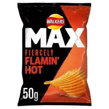 Walkers Max Flamin Hot Crisps 50G