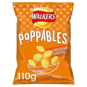 Walkers Poppables Cheddar Cheese Snacks 110G