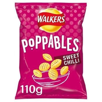 Walkers Poppables Sweet Chilli Snacks 110G