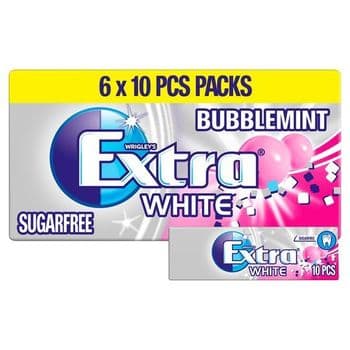 Wrigley's Extra White Bubblemint 6X10 Pieces 84G