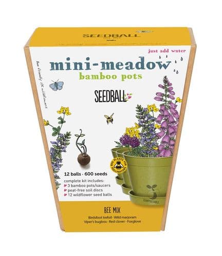 Bee Meadow Mix Bamboo Gift Set