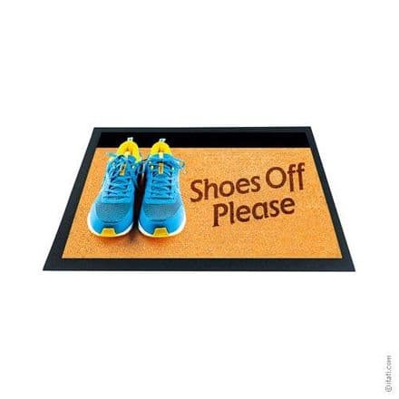 3D-Effect Novelty Doormat - Shoes Off Please