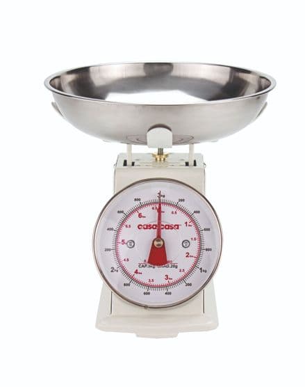 3KG Traditional Mechanical Kitchen Scale Cream