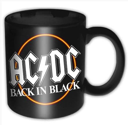AC/DC 'Back in Black' Circle Ceramic Mug