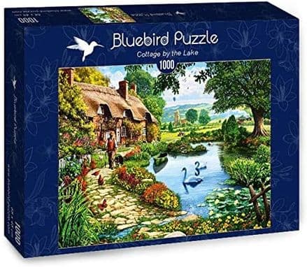 Bluebird  Cottage By The Lake 1000 Piece Jigsaw Puzzle