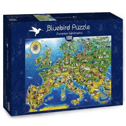 Bluebird European Landmarks 1000 Piece Jigsaw Puzzle