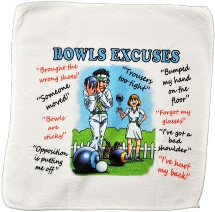 Bowls Excuses Microfibre Cleaning Cloth – Perfect for cleaning Bowls Balls and Jack