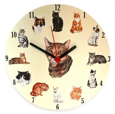 Cat Collage Wall Clock