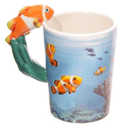 Clown Fish Handle Ceramic Mug with Decal