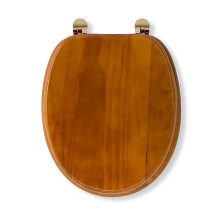 Mdf Solid Wood Toilet Seats, Black Wooden Toilet Seat With Brass Hinges