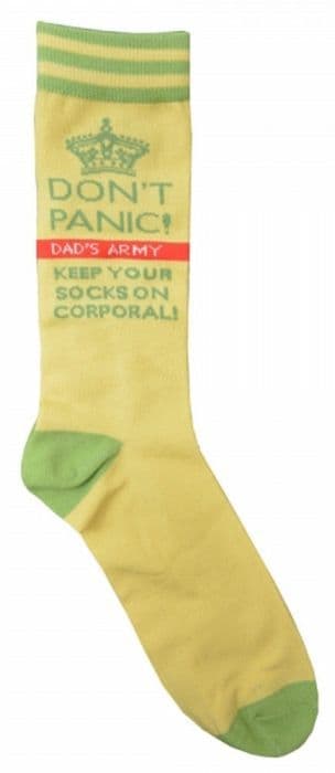 Dad's Army Socks "Don't Panic - Keep Your Socks on Corporal!"