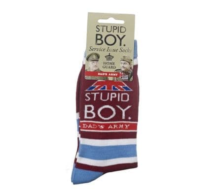 Dad's Army Socks "Stupid Boy" Union Jack Socks