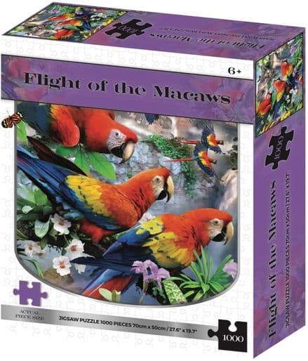Flight Of The Macaws 1000 Piece Jigsaw Puzzle