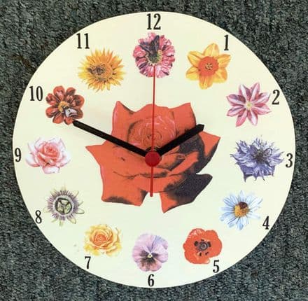 Flower Lovers Clock Wall Clock
